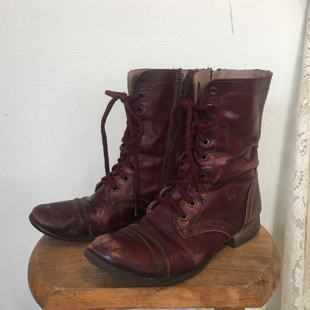 Maroon Steve Madden Ankle Booties
